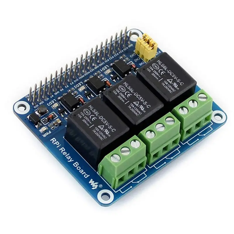 5X Waveshare 5V 3-Channel Relay Module Expansion Board Breakout Shield HAT Kit For RPI Raspberry Pi Zero 2 W WH 2W 3