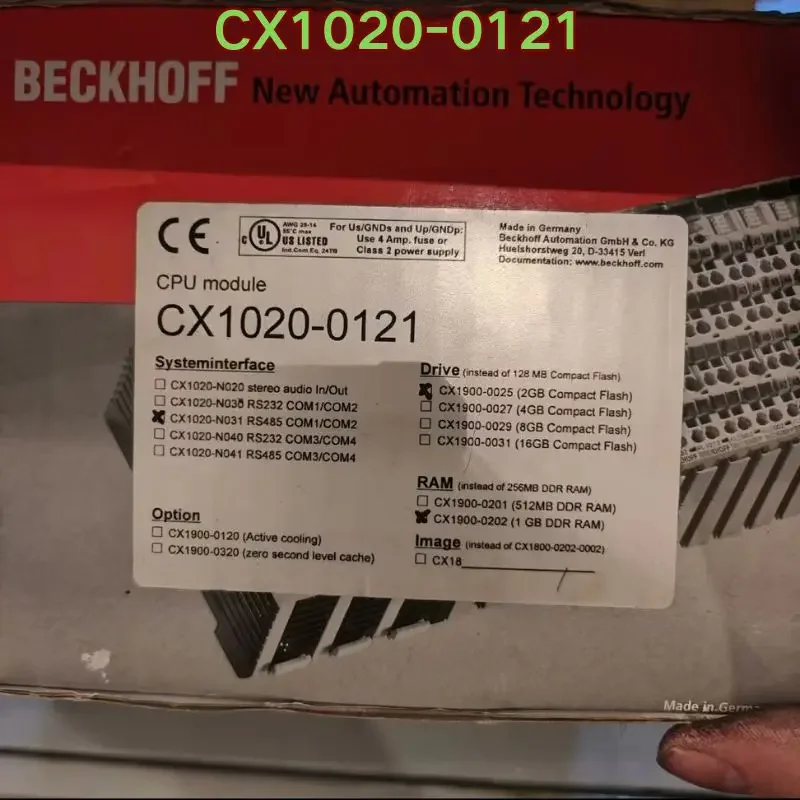 

New Beckhoff module CX1020-0121