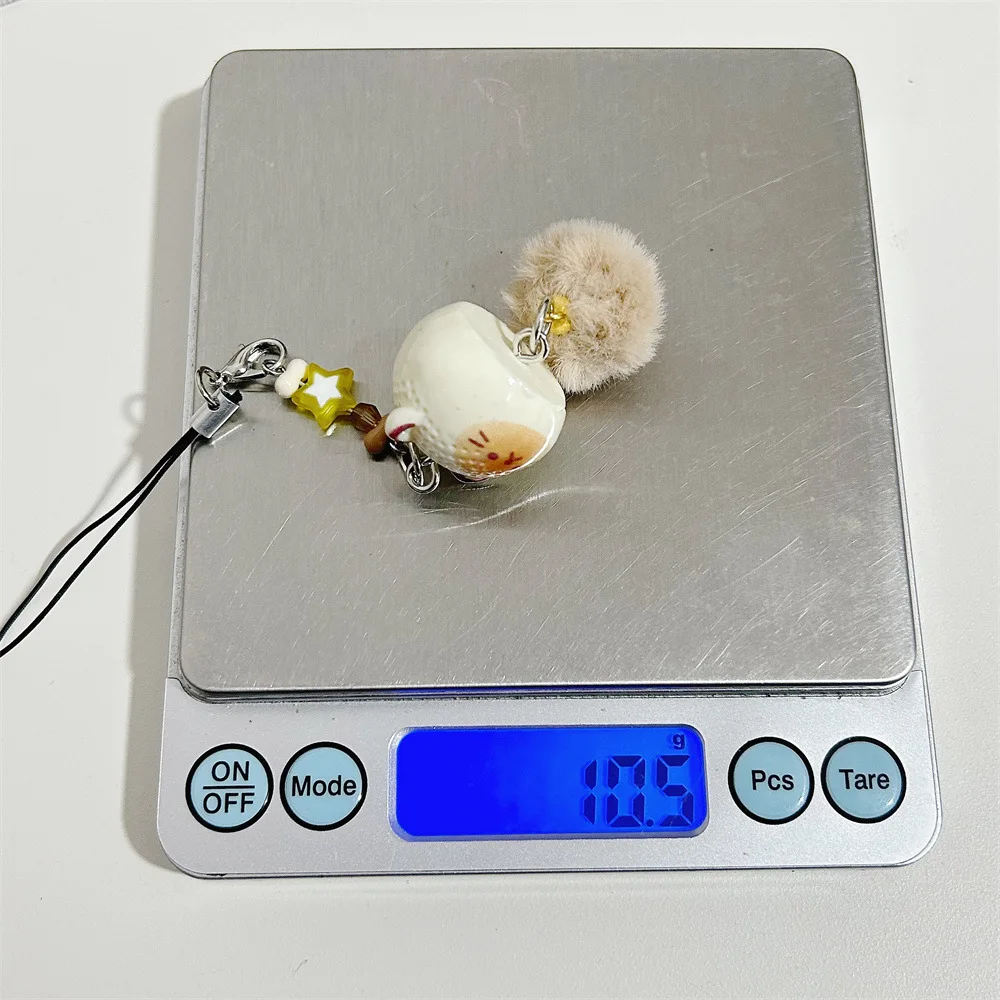 Gatito de peluche lindo colgante de dibujos animados cadena para teléfono móvil llavero estudiante novia colgante chica corazón pareja colgante