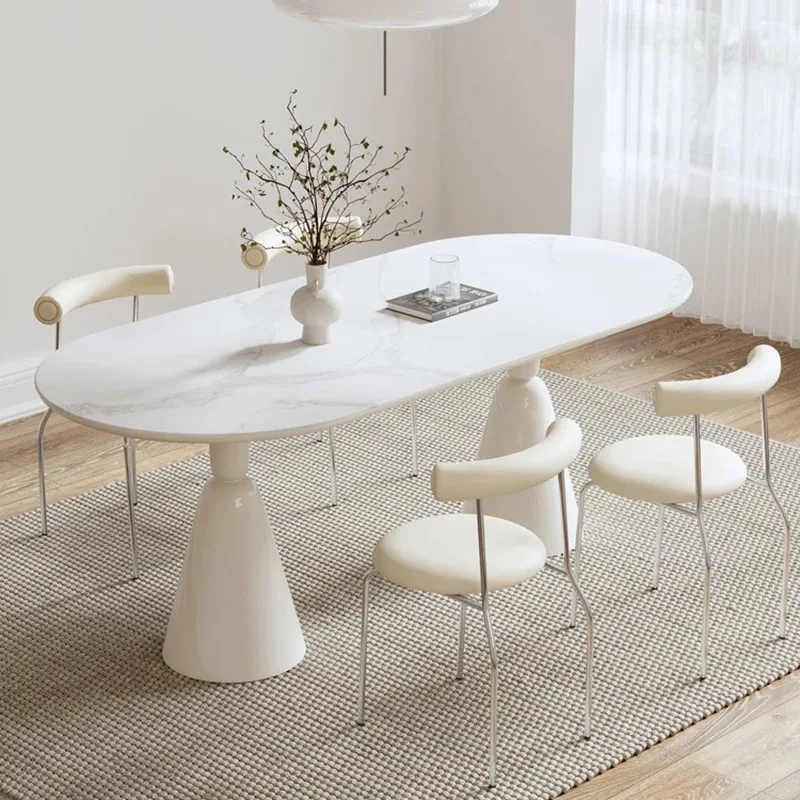 

Design Oval Dining Tables Restaurant Italian Modern House Dining Tables Living Room Luxury Tavoli Da Pranzo Furniture Home