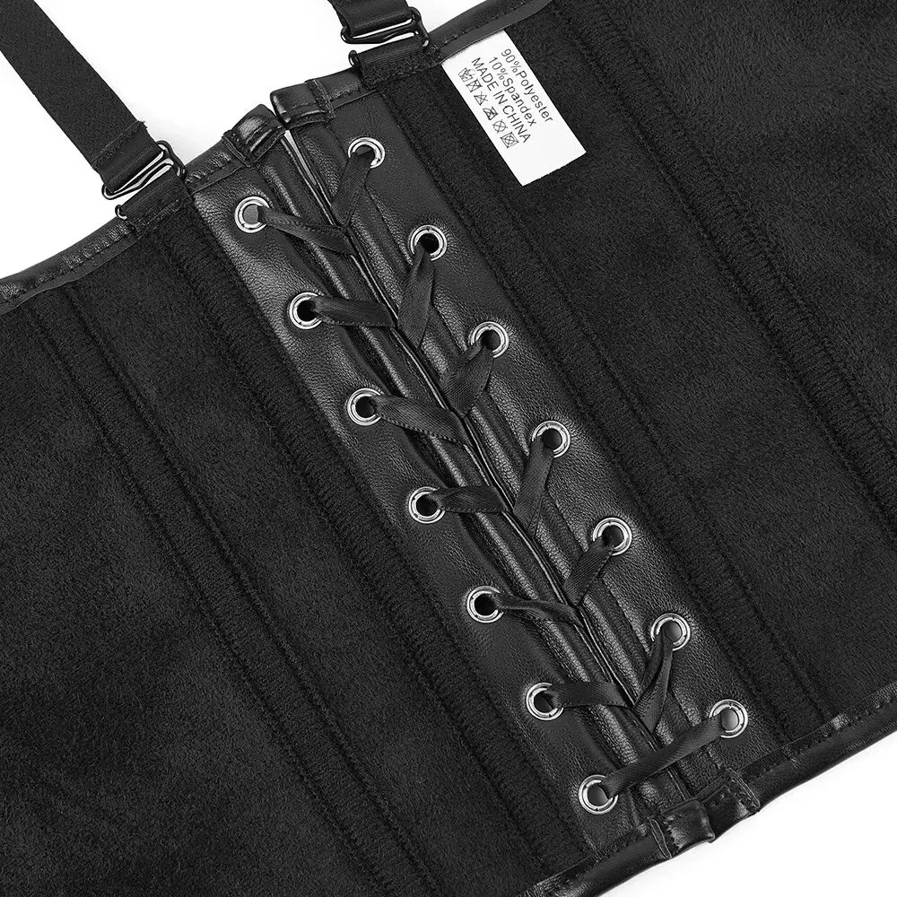 Steampunk Corset Top Sexy Women\'s Underbust Leather Bustier Vest Waist Cincher Gothic Punk Corselet Plus Size