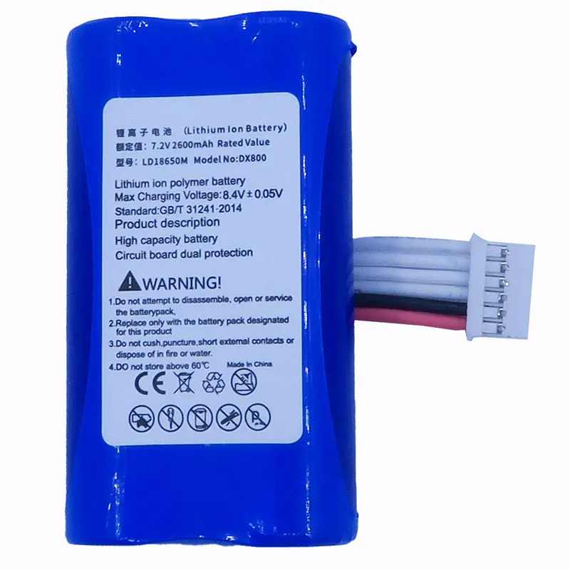

POS end point device battery replacement Dx8000 Dx4000 battery LD18650M DX800 pack 7.2v 2600mAh battery pack for POS