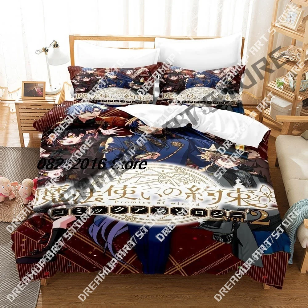 3D Print Game Promise of Wizard Anime Bedding Set Single Twin Full Queen King Size Bed Set Aldult Kid Bedroom Duvetcover Sets