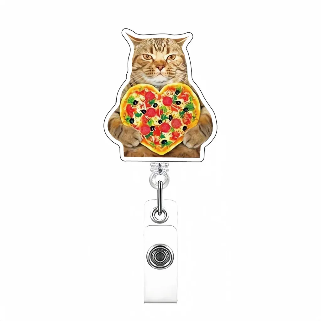 Acrylic Badge Clip Novelty Badge Reel Retractable Id Holder Lightweight Retractable Acrylic Badge Reel For Work Ids Small Gift