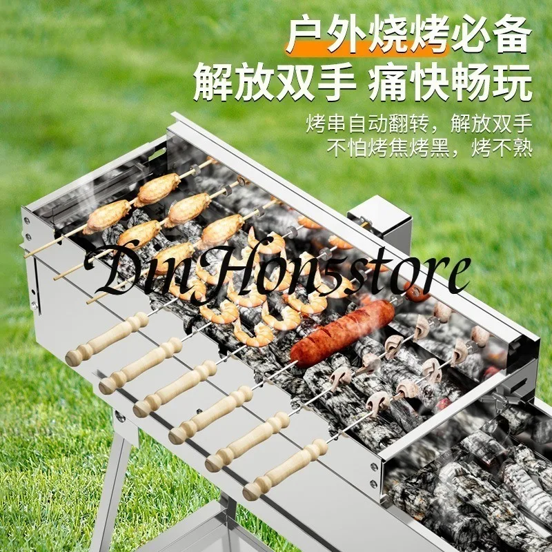 Fully automatic barbecue flip shelf adjustable width bamboo skewer machine