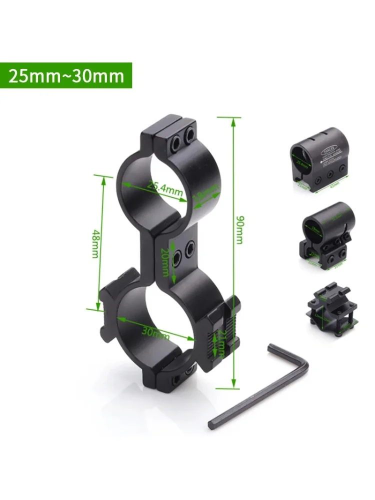 25.4/30mm Hunting Sight Base Fixing Clip Universal Clip Installation Ring Flashlight Dovetail Bar Aluminum Pin Ar15 Scope Mount view 5