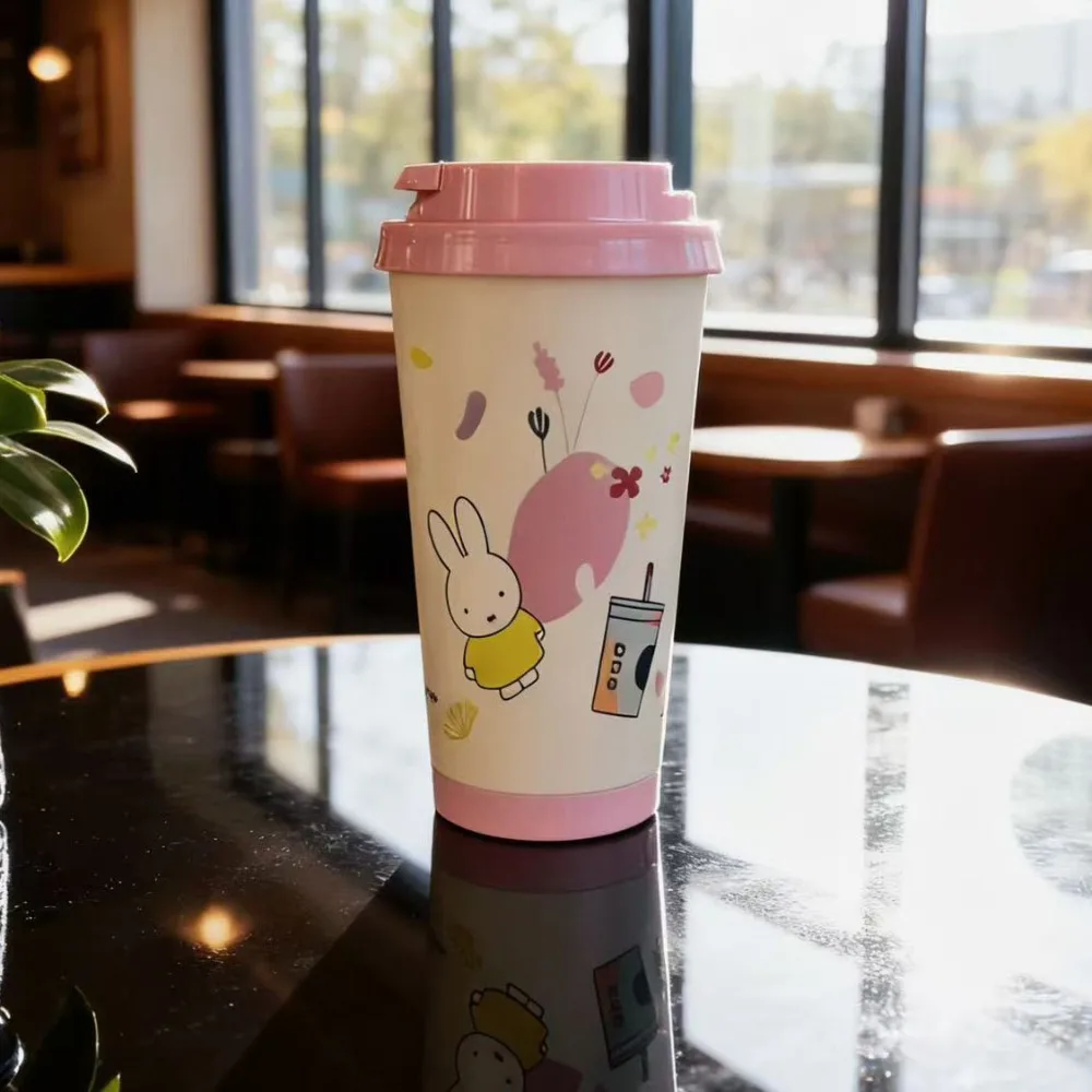 

Cartoon Miffy Coffee Cup Thermos Co-branded Large Capacity Exquisite Fashion Creative Personality High-Looking Birthday Gift