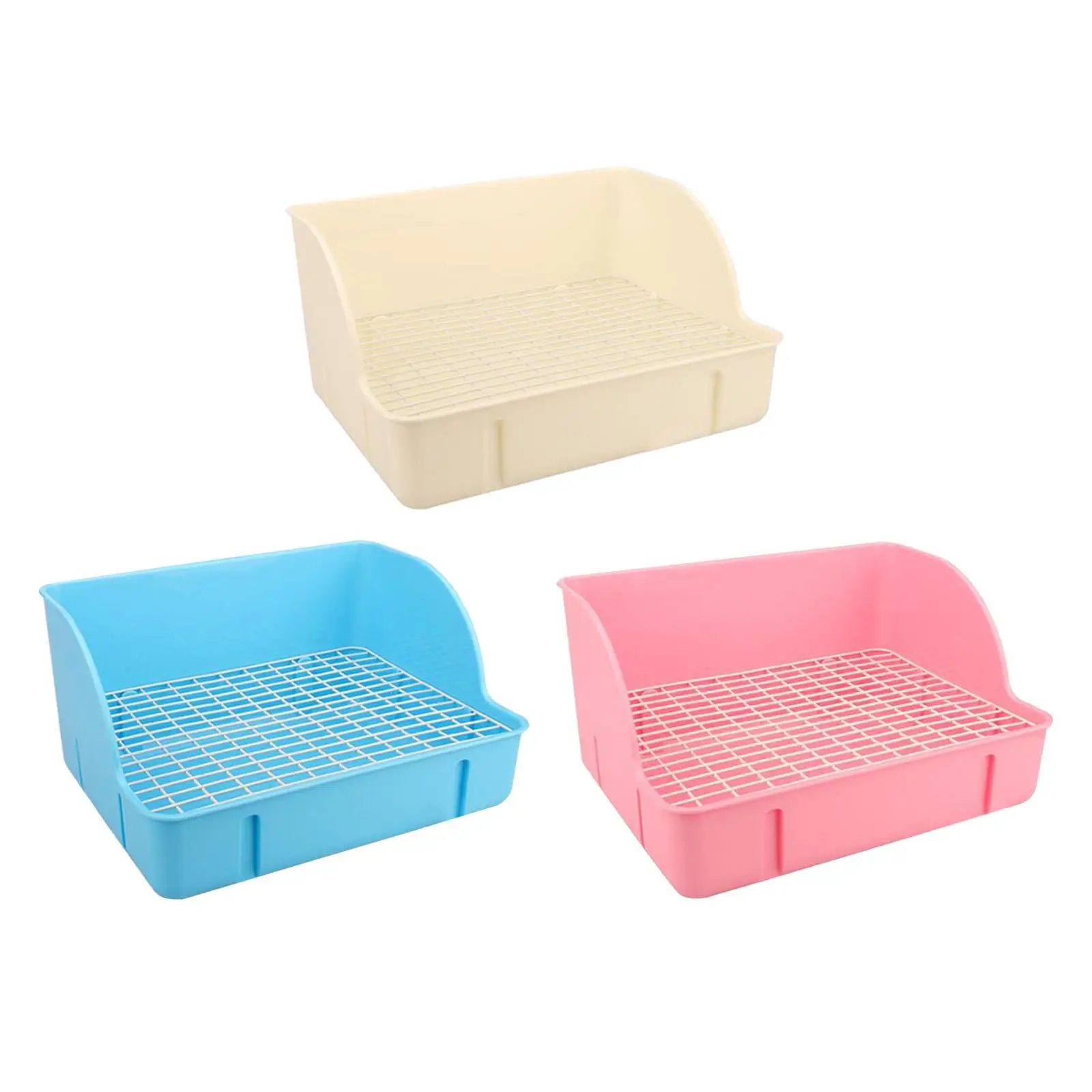 for Cage Corner Litter Pan Anti Splashing Pee Pan Tray Potty Trainer Cage Toilet Bedding Box for Ferrets Rats Guinea Pigs