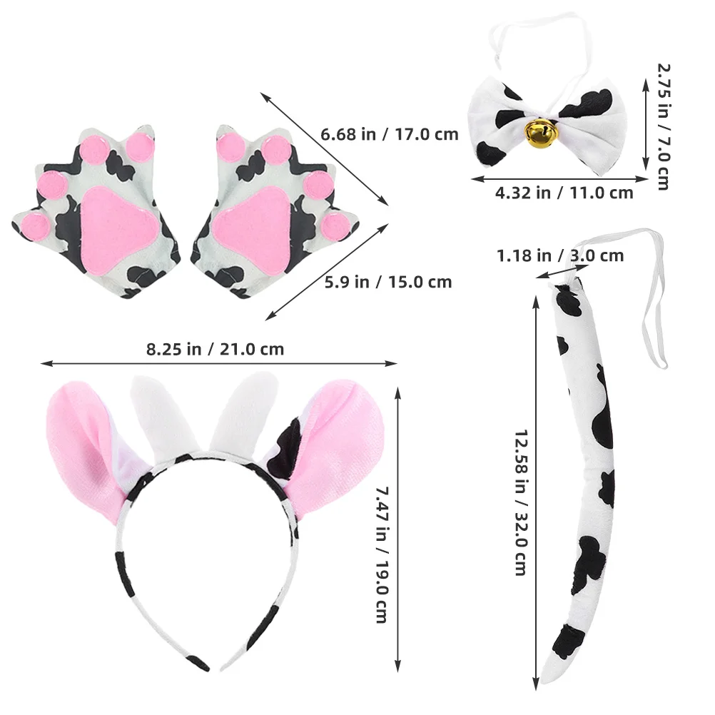 1Set Cow Costume Props Creative Design Stand Out in Crowd Perfect for Cosplay Stage Performance Party Gathering