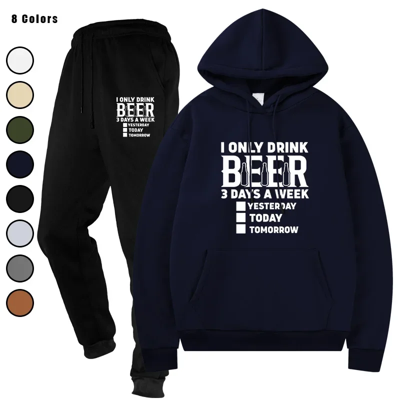 

Men's Two Pieces Sets Sports Suits Tracksuit Hoodies + Pants Fashion Running Casual Sweatshirts Sweatpants Men's Clothing