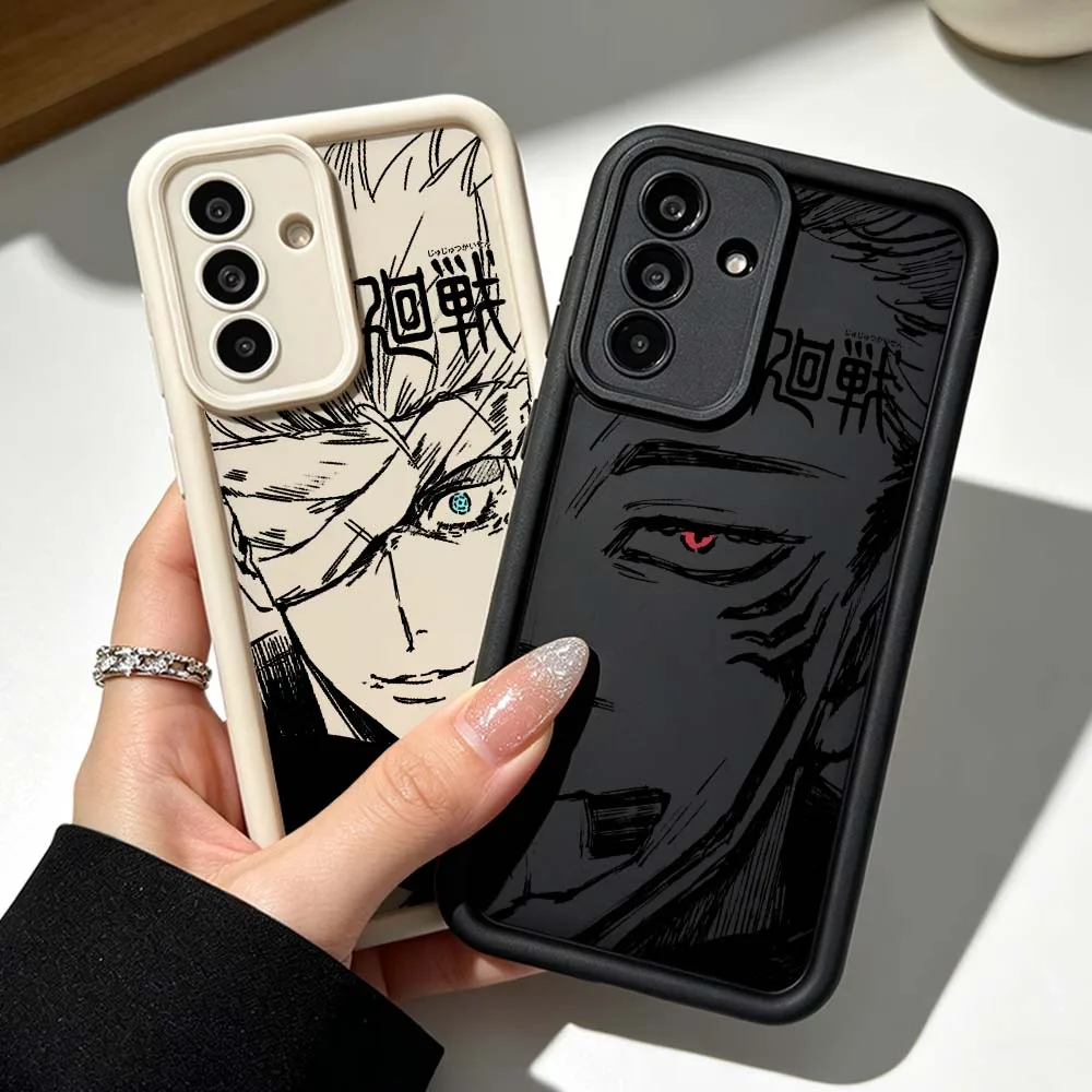 J-Jujutsu Kaisen Anime Silicone Case For Samsung Galaxy A71 A57 A56 A55 A54 A53 A52s A17 A16 A06 Eye Ladder Phone Case