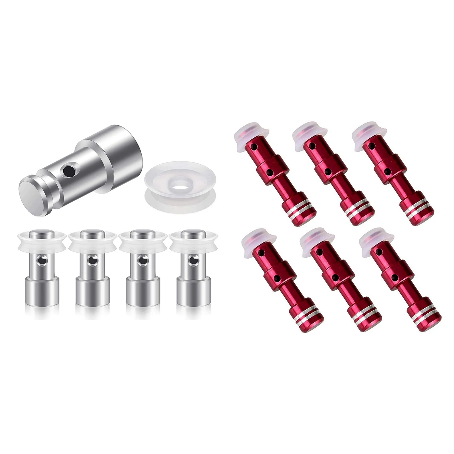 A39M 21 Stück Schnellkochtopf-Dampfventil, universeller Ersatzschwimmer und Versiegelung – 6 Stück rot-weiß und 15 Stück silber-weiß