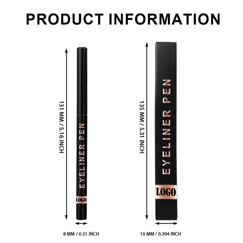 12 لون العلامة الخاصة كحل قلم رصاص شعار مخصص طويلة الأمد الصباغ بيرليسسينت العين اينر جل مقاوم للعرق تجميل ضد الماء