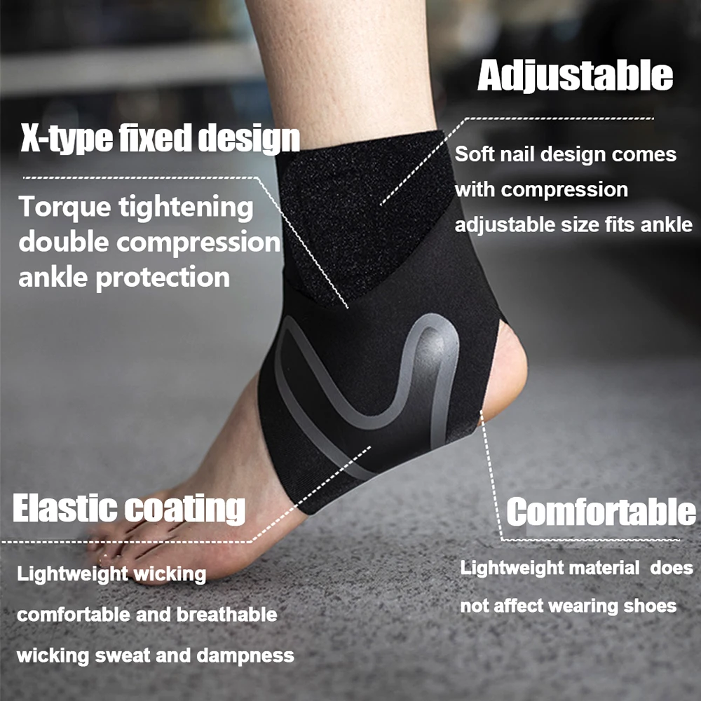 1PC Sports Compression Ankle Support Brace Ankle Anti-sprain Stabilizer Foot Protection Socks for Running Basketball Football