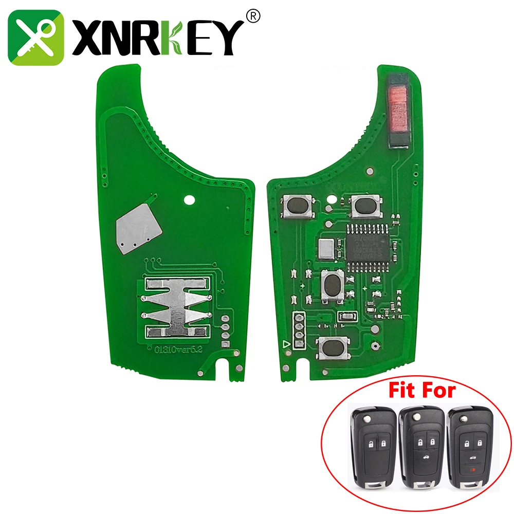 

XNRKEY Circuit Board Electronic Car AlarmRemote Key 433MHz for Chevrolet Cruze Malibu Aveo Spark Sail 2 3 4 Buttons