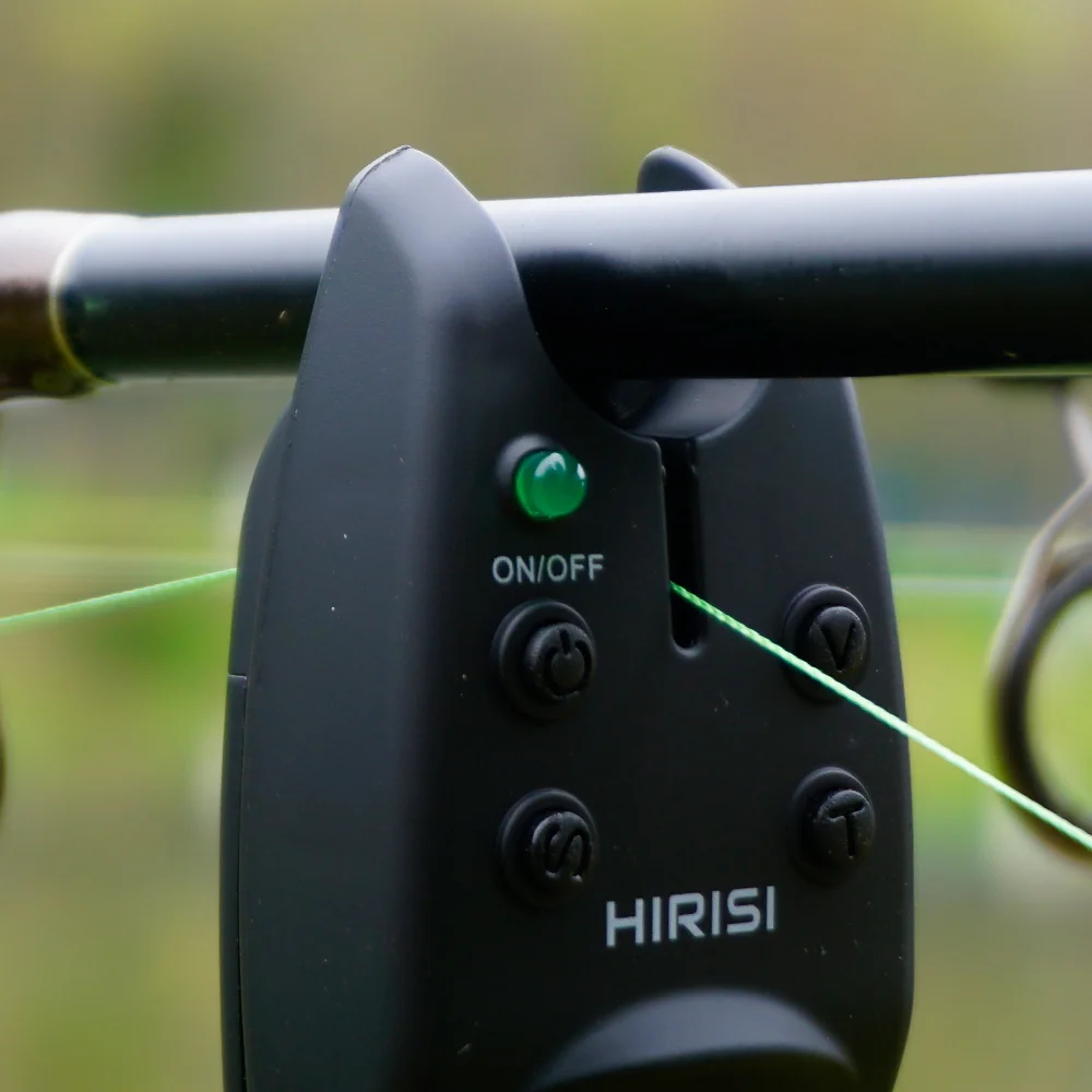 Hirisi SR‑4 Carp Fishing Bite Alarm Swinger Set LED Light Adjustable Sensitivity Bite Indicator For Night Carp Angling Accessory view 3