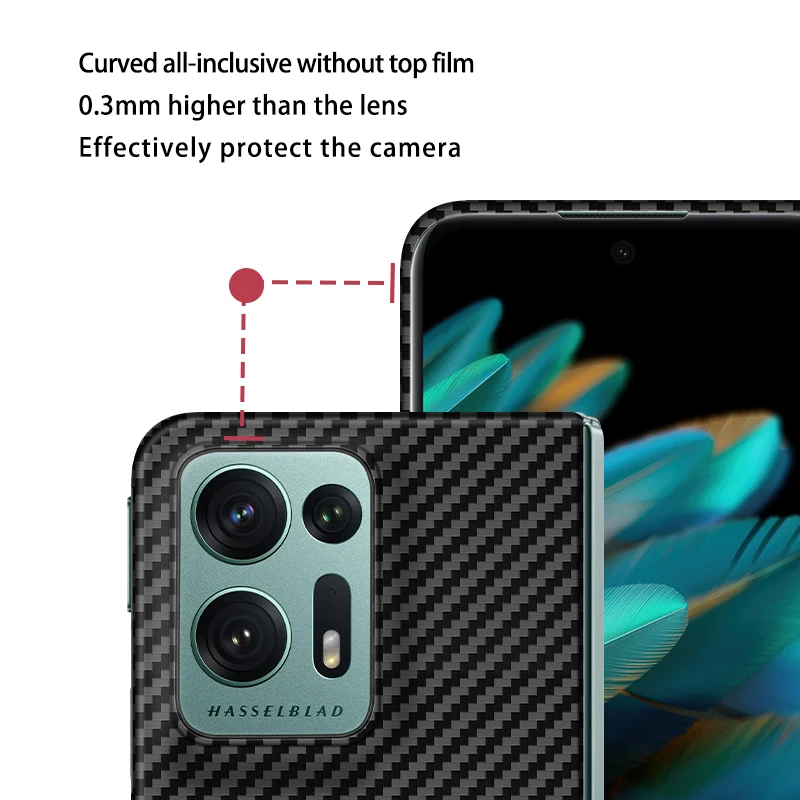 Luxury Ultra-Thin Genuine Real Carbon Fiber Case for OPPO Find N2 N Folding Aramid Fiber Lightweight Protective Cover Funda