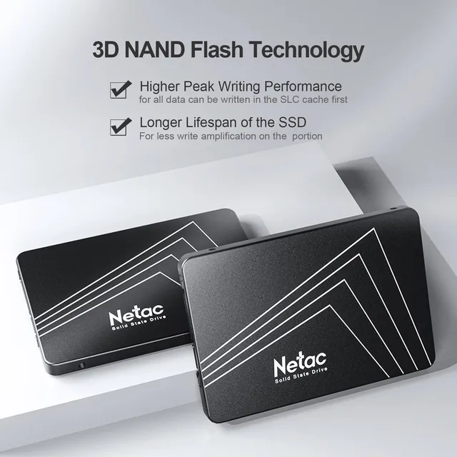 Netac SATA SSD Hard Drive 128GB 256GB 512GB 1TB 2TB SATA3 2.5Inch Disks Laptop Internal Hard Drive HDD Hard Disk for PC Laptop 4 Netac 2.5" SATA III SSD – 128GB to 2TB Internal Solid State Drive for Laptops and PCs – view 4