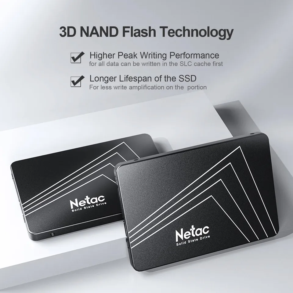 Netac SATA SSD Hard Drive 128GB 256GB 512GB 1TB 2TB SATA3 2.5Inch