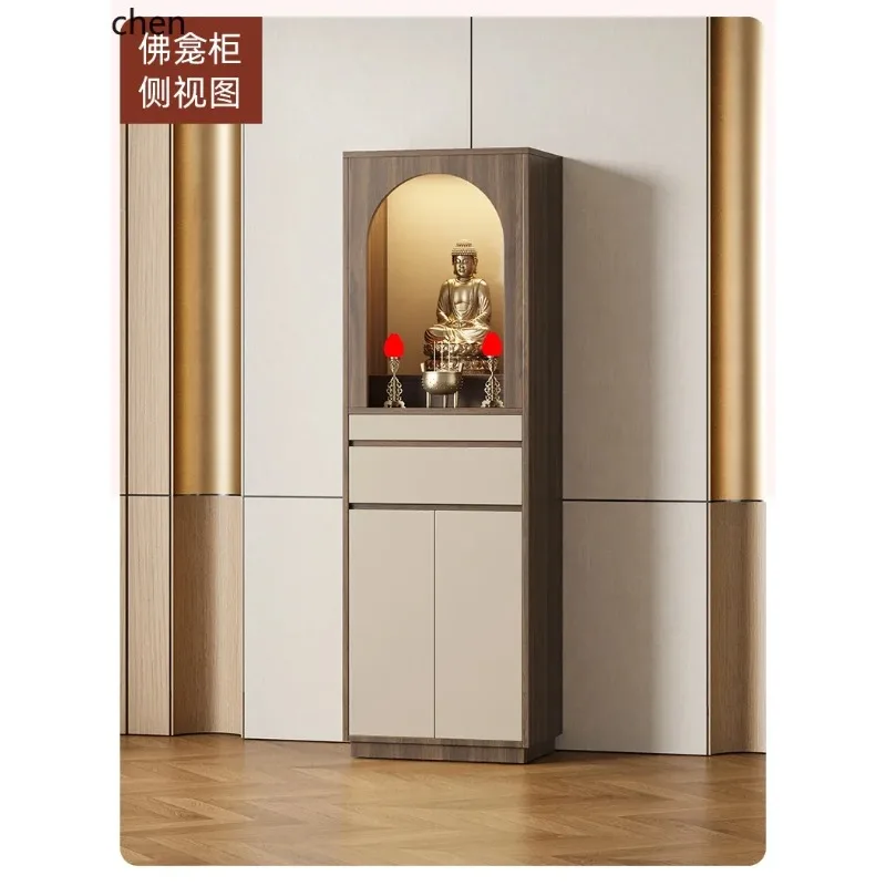 B6   Solid Wood Buddha Shrine God of Wealth Incense Table Shrine Guanyin Bodhisattva Buddha Worship Table