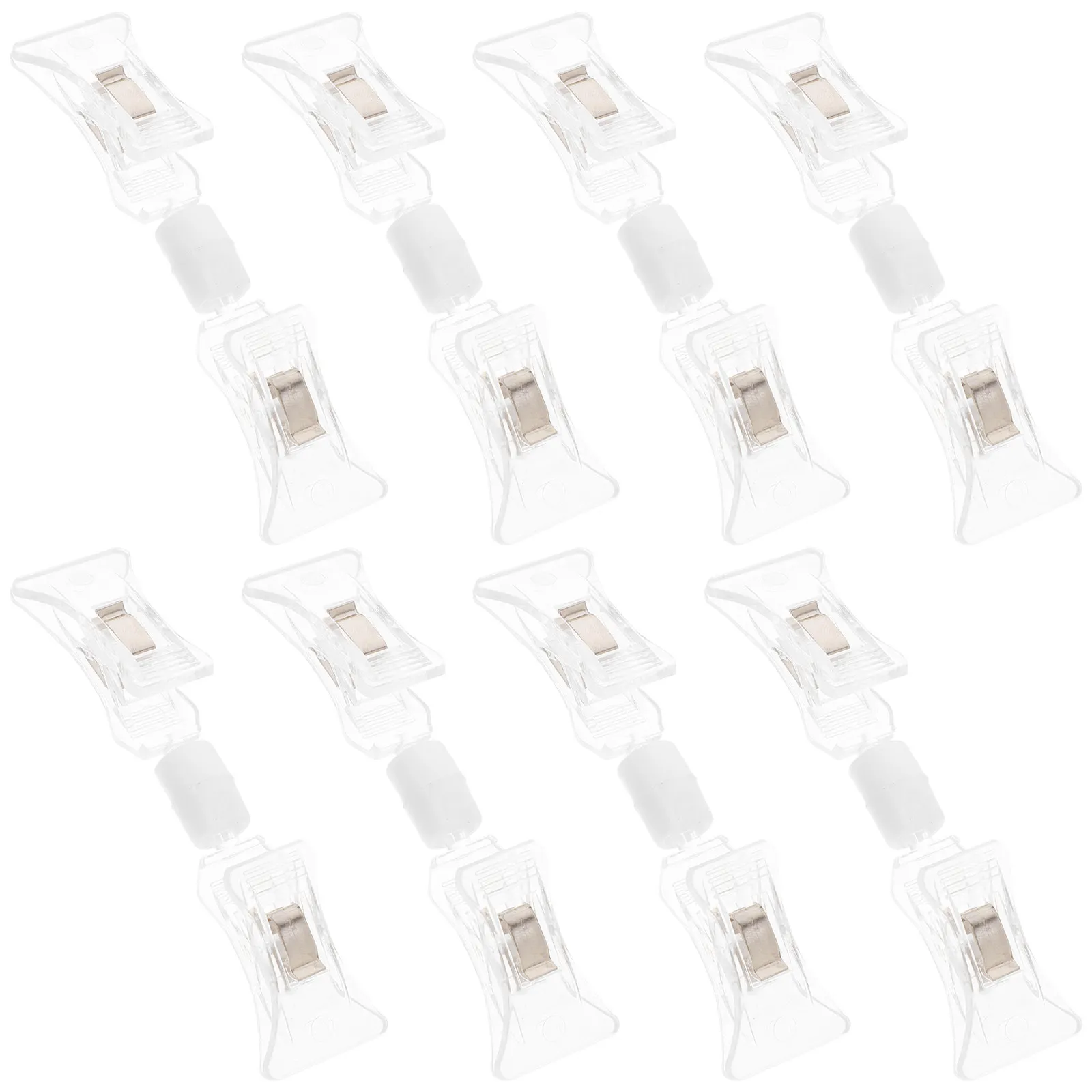 

Набор из 8 прозрачных рекламных зажимов для ценников, двусторонние вращающиеся клипсы для демонстрации товаров и этикеток в розничных магазинах