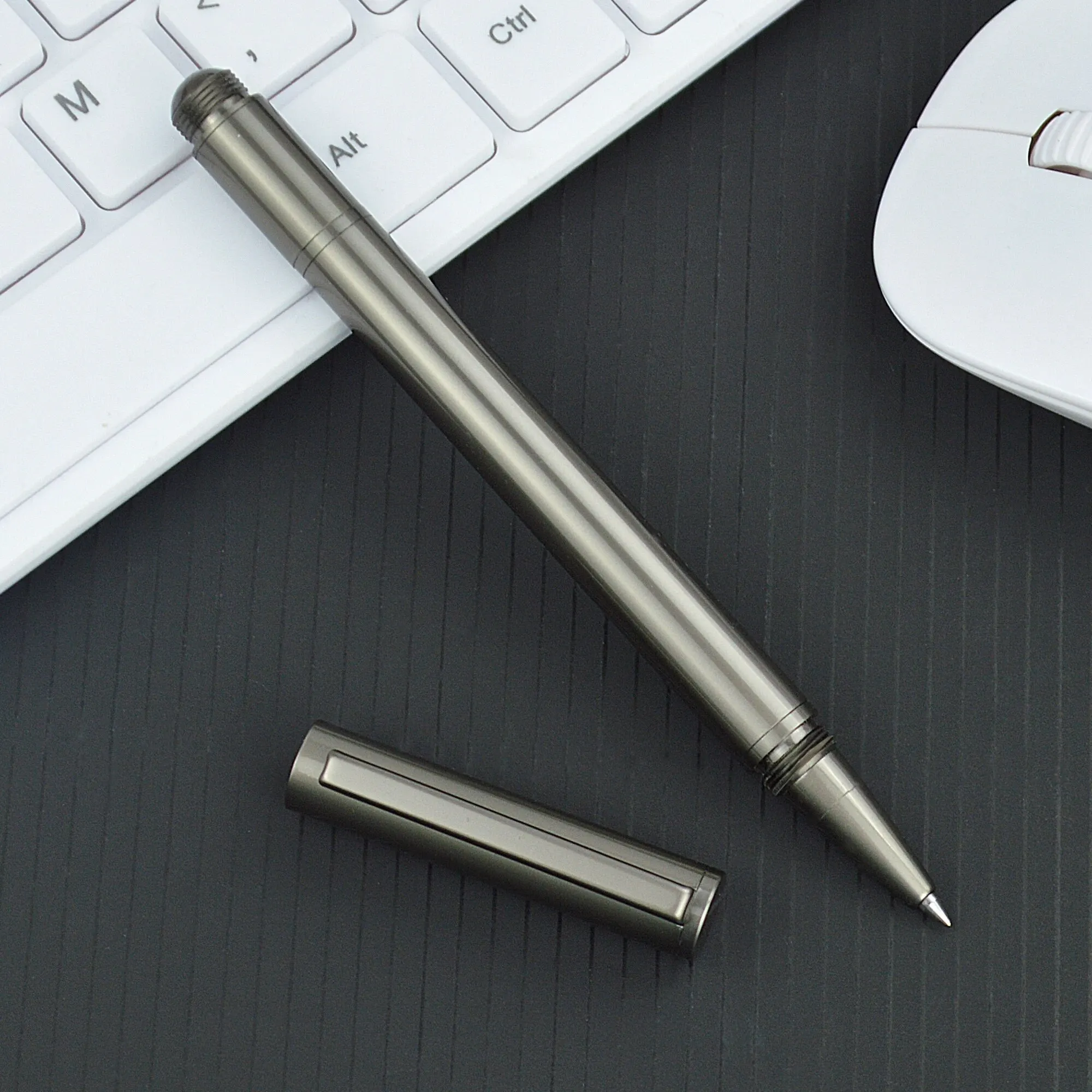 1 PC Portable Dual-Function Pen, Ballpoint Pen + Pencil, Smooth Writing and Easy to Carry, Black Ink, Perfect Gift