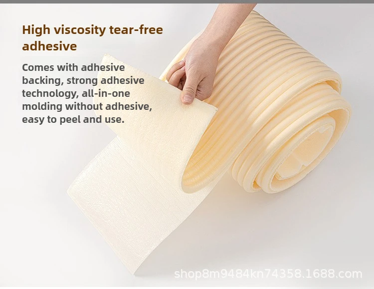 50cm x 2m Soft Foam Self-Adhesive Baby Proofing Edge Guard Corner Protector for Furniture Table Wall Infant Safety