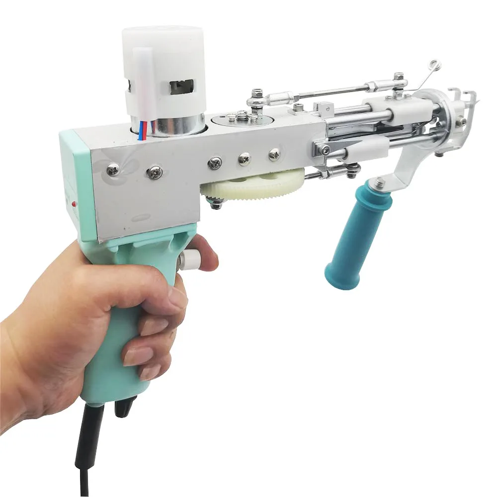 Light green  2 in 1 Tufting Gun  Hand Gun Carpet Weaving Flocking Machines Tufting Rug Gun Tool