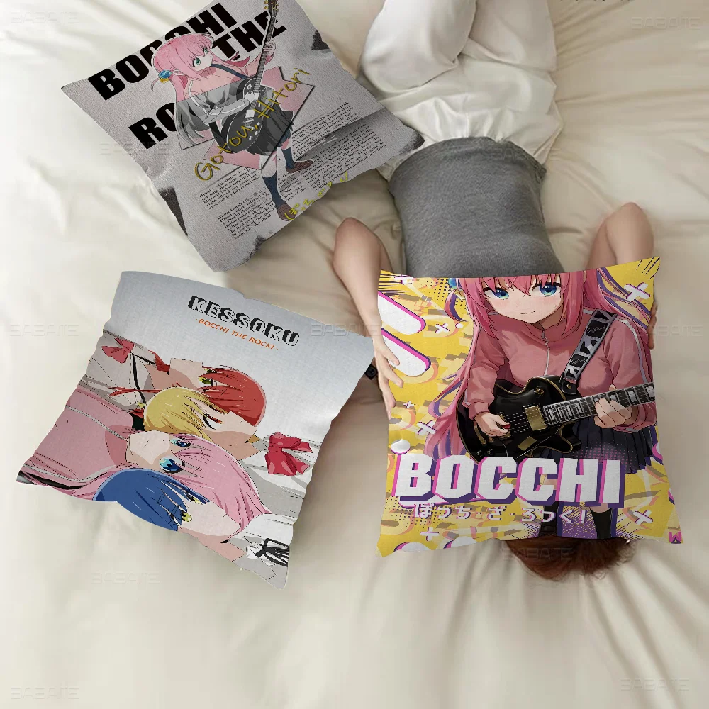 Pop Anime Bocchi The Rock Pillow Cover Sofa Cushion Cover Home Room Decoration Children Gift