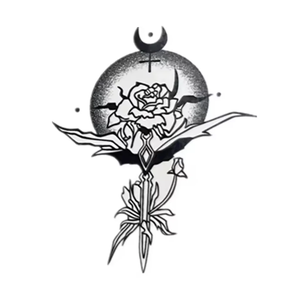 Village Bela Lady Dimitrescu Cosplay-Tattoo-Aufkleber, Gesichtstattoo für Frauen, Rollenspiel-Accessoires, Halloween-Karnevalszubehör, Geschenk – Detail 3