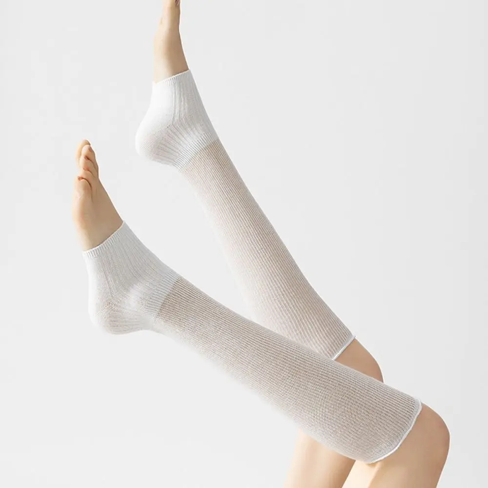 Absorb Sweat Sweet JK Long Socks Open Toe Kawaii Lolita Boots Cover Breathable Japanese Style Mid-tube Stocking Student
