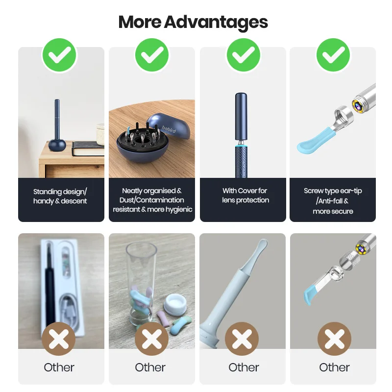 Bebird M9Pro Ear Cleaner Wax Removal Smart HD Visual Sticker Clean Endoscope Mini Camera Otoscope Ear Picker Personal Care Tools