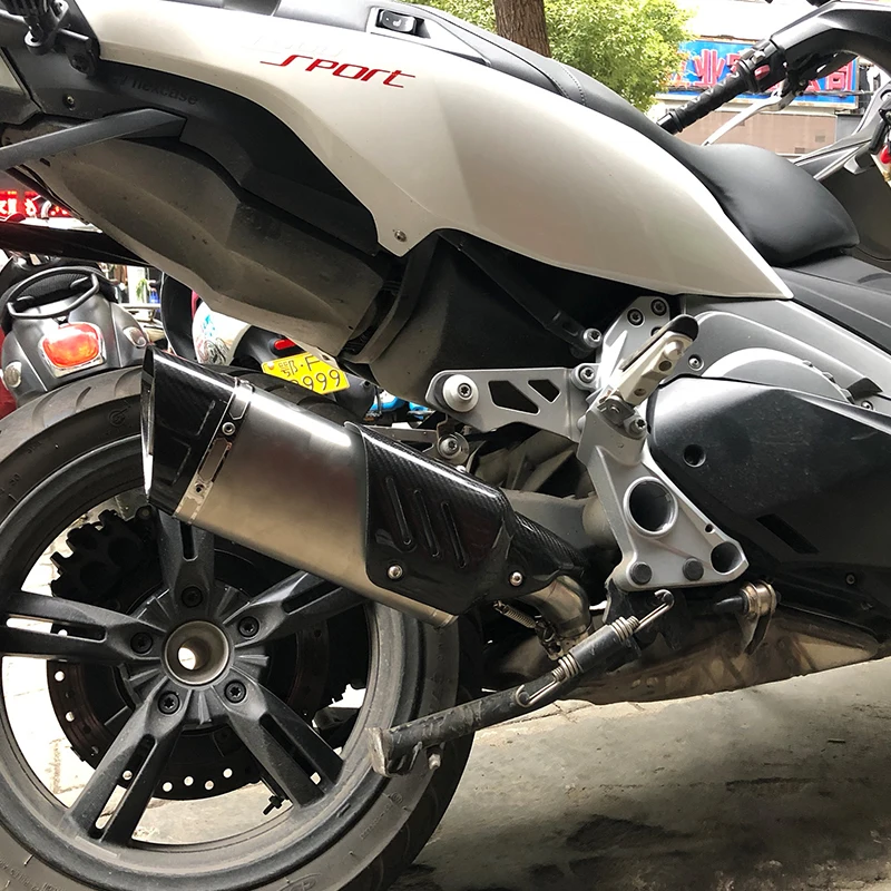 For C650GT C600 Sport Motorcycle Slip-on Exhaust Pipe Escape Connection Muffler Link Pipe 51mm