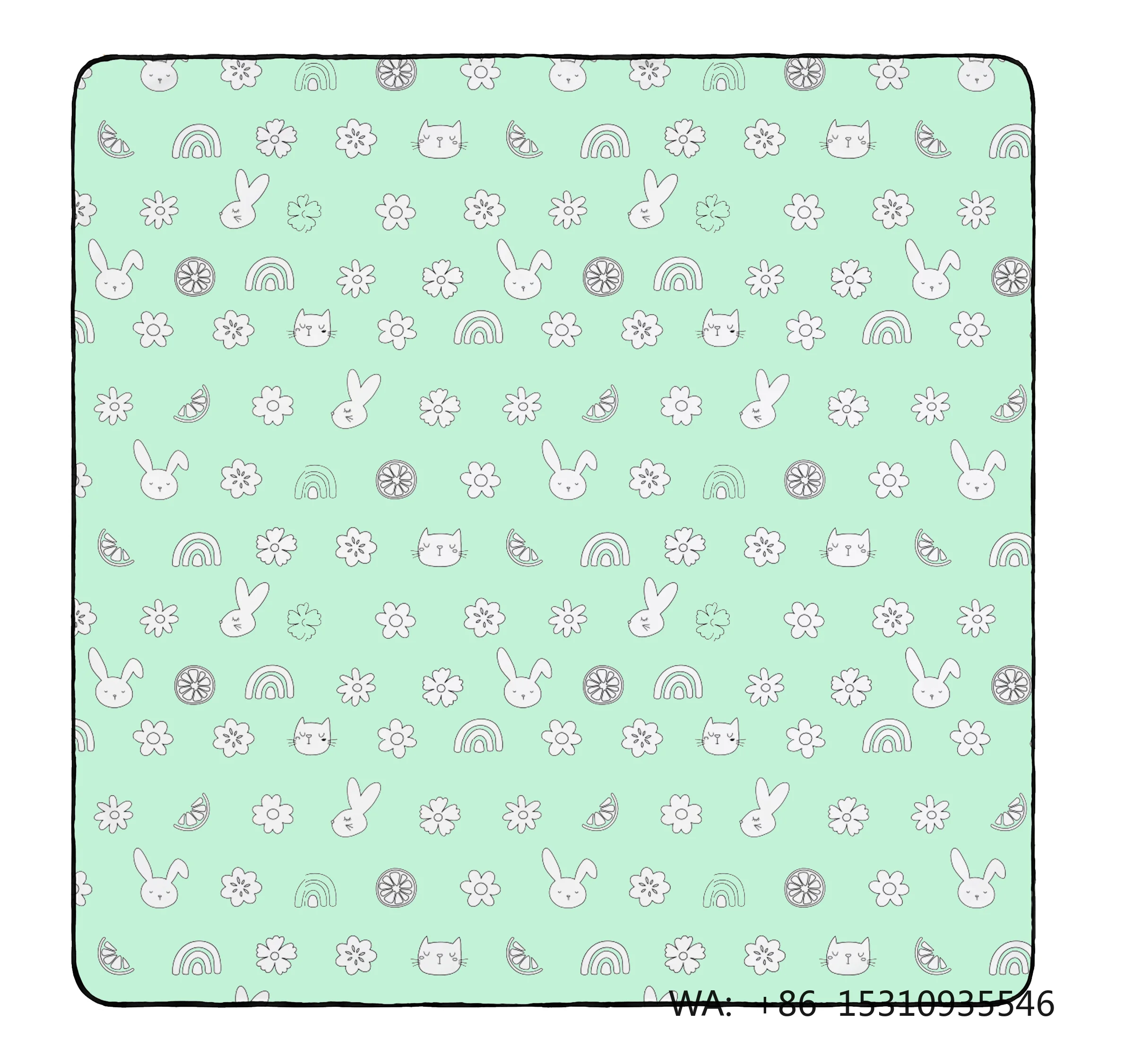 Eco-Friendly Reusable Colour in Blanket 100% Polyester Skin-Friendly Crystal Minky Fleece Sherpa Blanket Kids Drawing Blanket