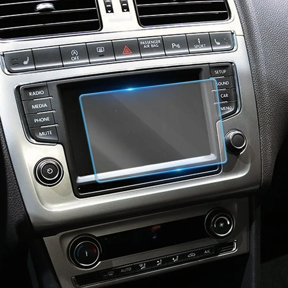 For Volkswagen VW Polo 2014-2021 Car Video GPS Navigation LCD Screen Tempered Glass Protective Film Anti Scratch Accessories