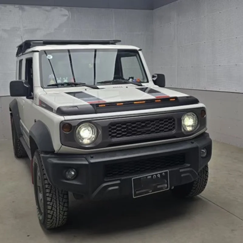 For SUZUKI Jimny 3/5 Door JB64 JB74 JC74 2019+ Off Road 4x4 Exterior Accessories Shield Sand Block Bonnet Protector With Lights