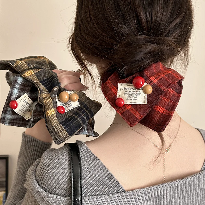 1pc College style patterned square scarf, large intestine headband, meatball shaped square headband, and headband accessory