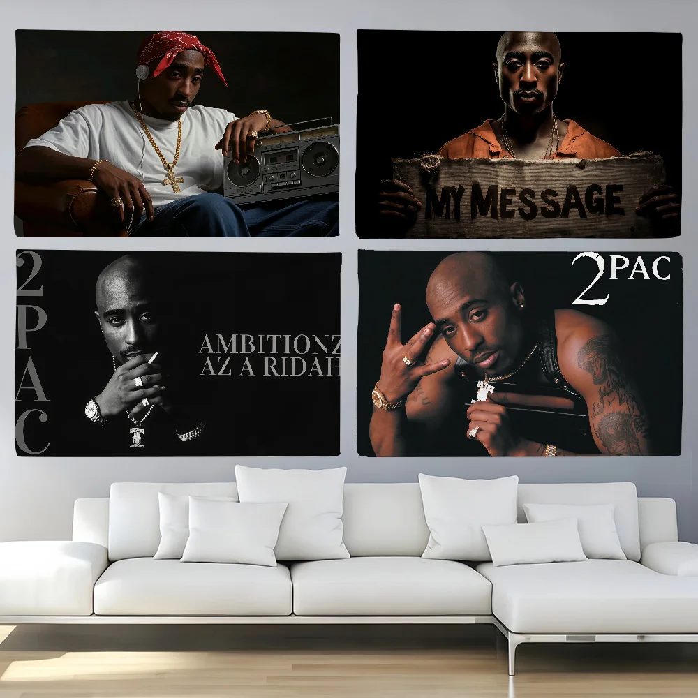 Rapper 2pac Tupac Shakur Flagge für Schlafzimmer, Wohnzimmer, Bar, Garten, Outdoor, aktive Dekoration, Hintergrund und Konzert