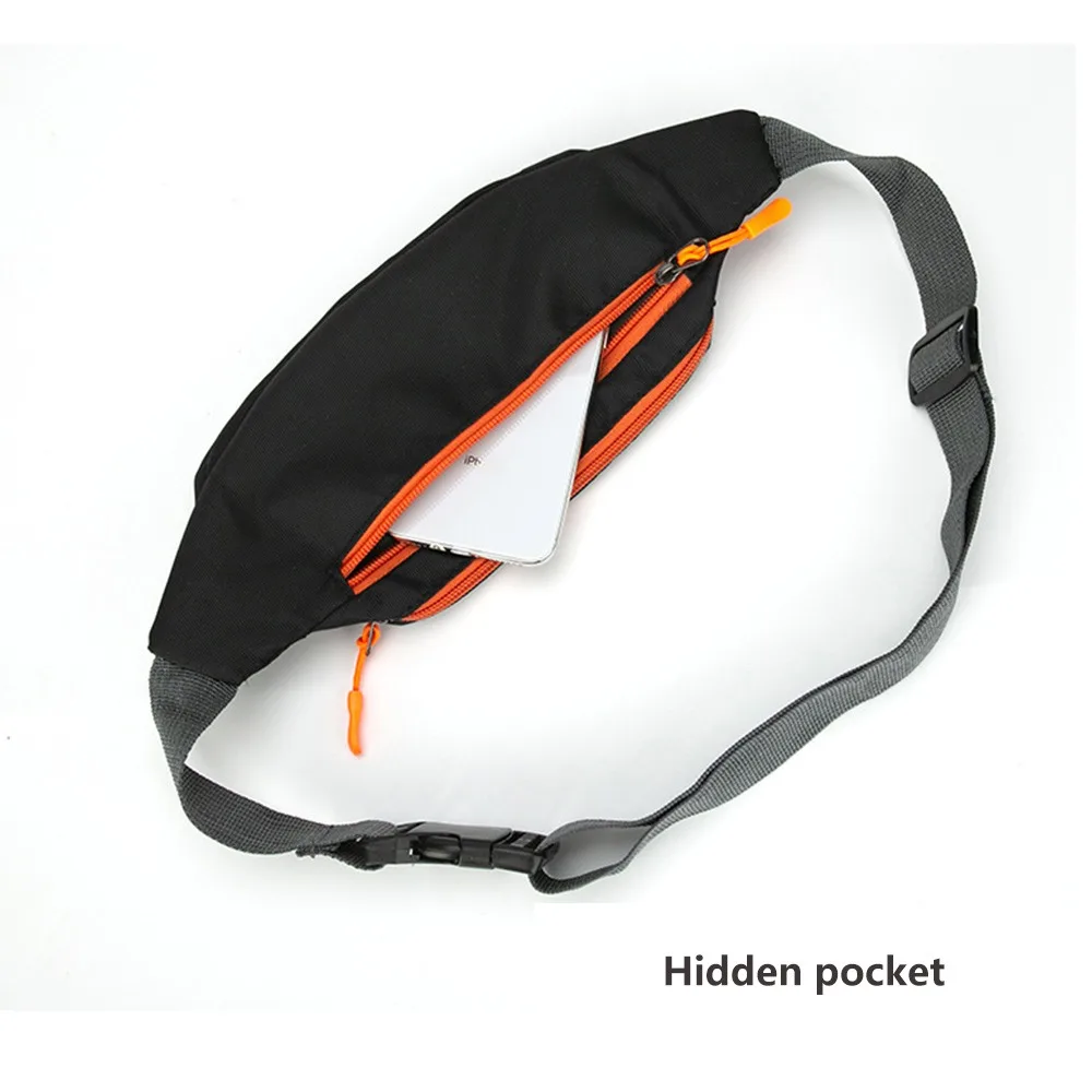 Känguru Bum Hip Fanny Taille Tasche Pack Für Männer Frauen Wasserdichte Männliche Gürtel Tasche Bauch Banane Damen Beutel Mobile Lauf Brieftasche – Detail 4
