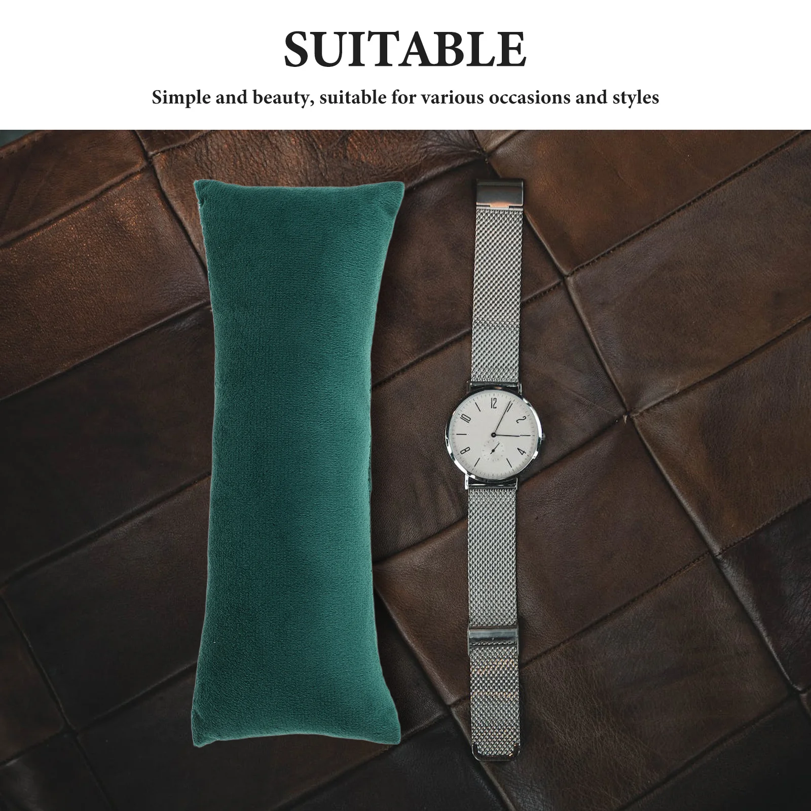 2 قطعة وسائد طويلة مجوهرات عرض وسادة للأساور الإسورة المنظم لينة ساعة تخزين حامل وسادة ساعة العرض