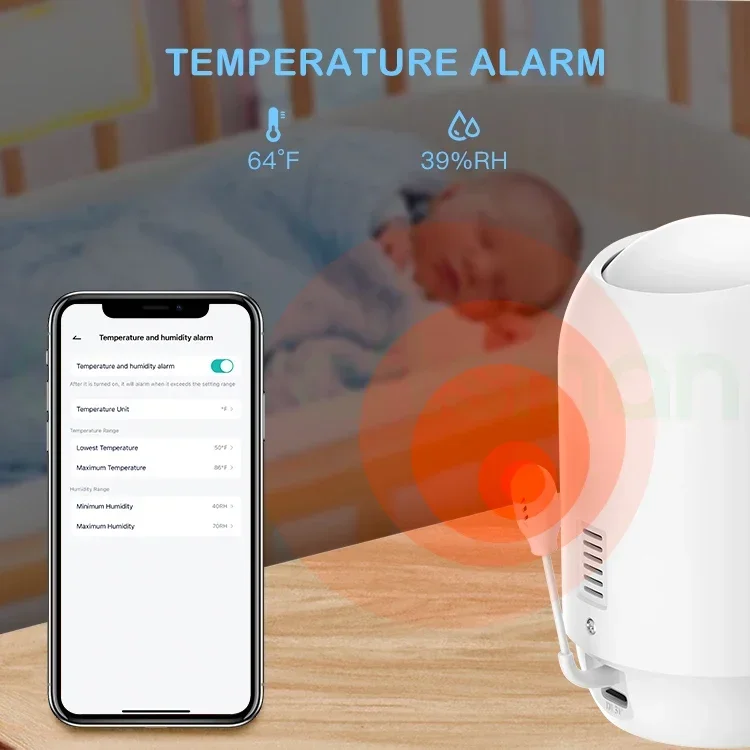 Original brand new！WiFi Smart Baby Camera IP Surveillance with AI Human  Detection and Tracking for Home Security Night Vision