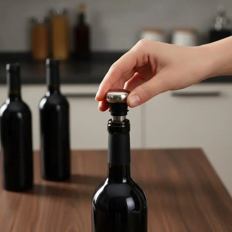 Wine Stopper And Pourer Keep Fresh 2Pcs/set Reusable Champagne Seal Bottle Cap Stopper For Beverage Beer Wine Preserver