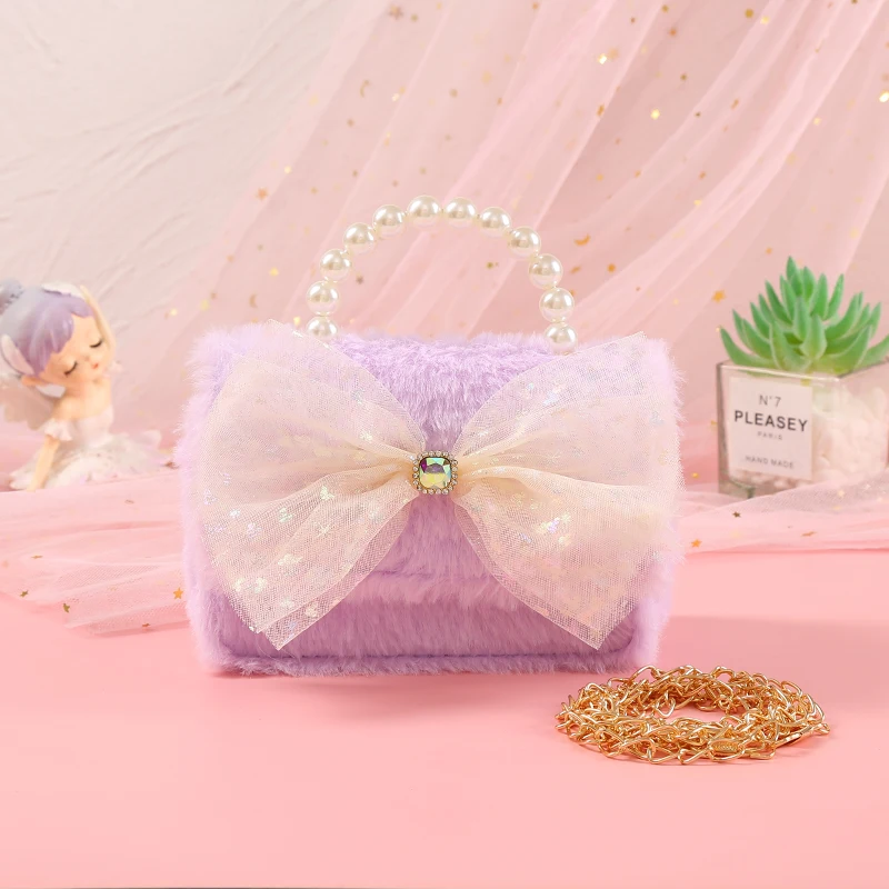 Sac à Dos en Peluche pour Enfant, avec Nministériels d Chaud, Interrupteur Cadeau d'Anniversaire de Princesse, Rose et Blanc, Nouvelle Collection