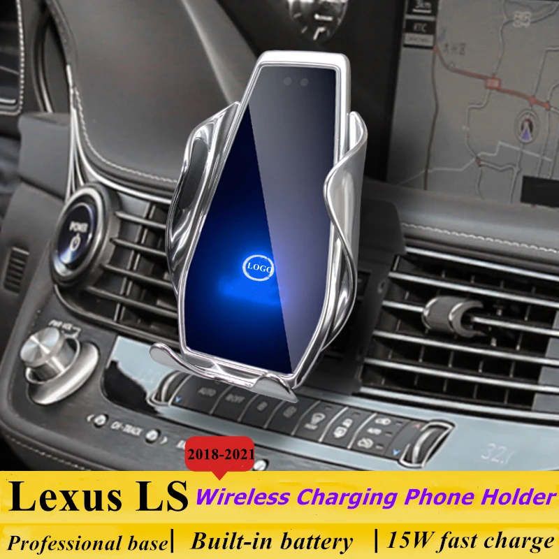 

Dedicated for Lexus LS 2018-2021 Car Phone Holder 15W Qi Wireless Car Charger for iPhone Xiaomi Samsung Huawei Universal