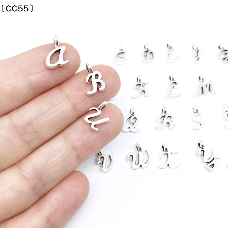 26Pcs 26 English Alphabet Letters Charms Pendants DIY Handmade Jewelry Craft〔CC55〕