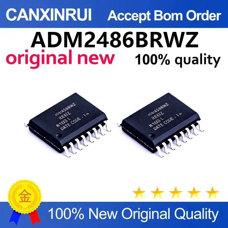 (5pcs-100pcs)Brand new original ADM2486BRWZ-REEL SOIC-16 half duplex RS-485 transceiver chip
