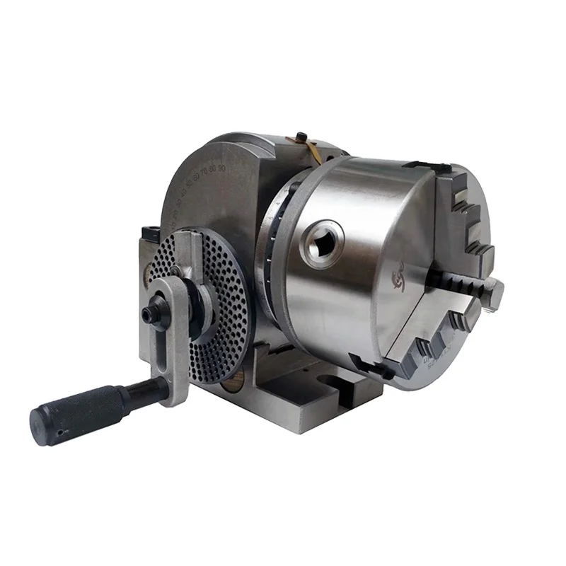 Chucks 8 Inch Indexing Head for Milling Machine BS-1 BS-2 Precision Universal Head Divider with 200MM 3 Jaw