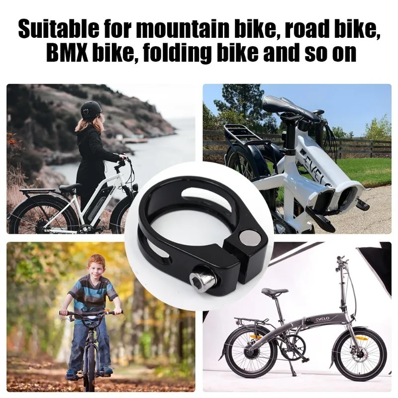 Bicycle Seatpost Clamp 45/35/15mm Seat Tube Clamp Mountain Road Bike Seat Tube Clip Aluminum Alloy Bike Saddle Seat Clamps