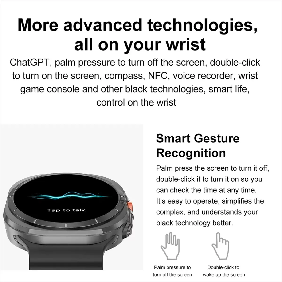 Nützliche DT Watch Ultra 47mm Smartwatch Bluetooth-Anruf Kompass 3D-Menü Kabelloses Laden Serie 7 Smartwatch Orange
