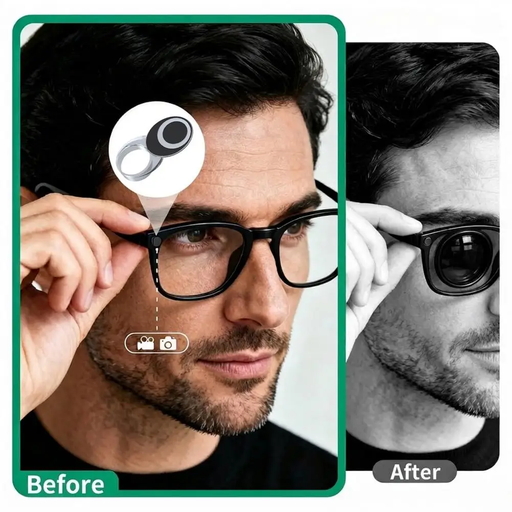 Privacy Shade for Glasses Led Indicator Light Cover for Meta Glasses Anti glare Rotating Shading Sticker Protective